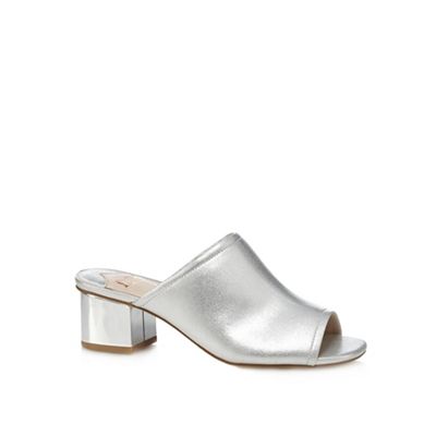Silver 'Dolly' high mules